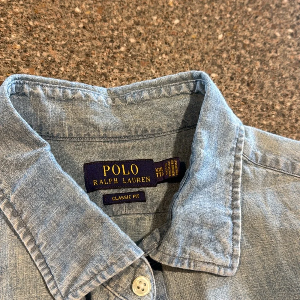 Vintage polo ralph lauren flags chambray shirt - Picture 3 of 3